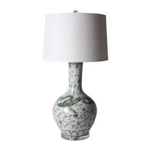 Product Image 1 for Celadon Dragon Globular Vase Table Lamp from Legend of Asia