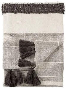 Product Image 1 for Sojourn Charcoal Striped Throw from Jaipur 