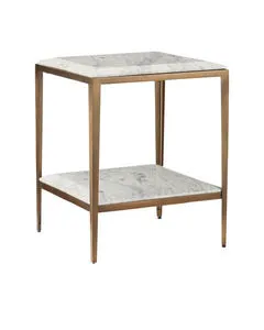 Product Image 1 for Oblique Marble Side Table from Currey & Company