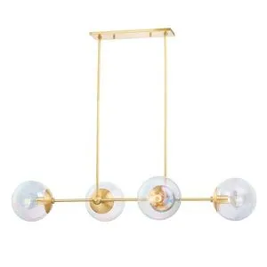 Product Image 1 for Ophelia Iridescent Glass Globes 4-Light Island Light from Mitzi