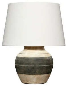 Product Image 1 for Bernard Beige & Dark Ceramic Table Lamp from Jamie Young