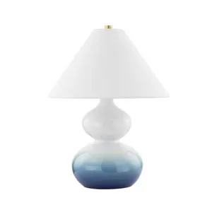 Product Image 1 for Aimee 1-Light Blue Ombre Ceramic Table Lamp from Mitzi