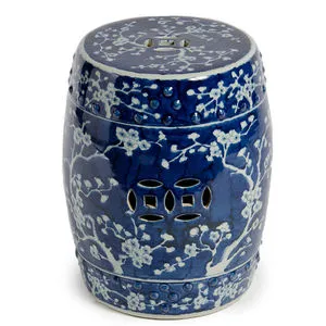 Product Image 1 for Blue & White Garden Stool Plum Blossom Motif from Legend of Asia