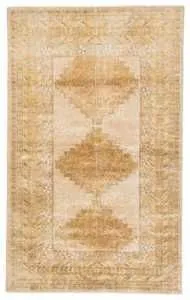 Product Image 1 for Enfield Hand Knotted Medallion Gold/ Gray Area Rug from Jaipur 