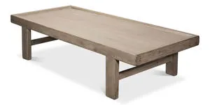 Product Image 1 for Large Wood Panel Coffee Tbl French Gray from Sarreid Ltd.