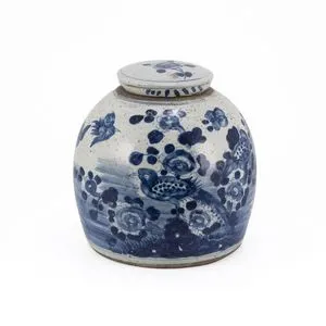 Product Image 1 for Vintage Ming Jar Flower Bird Motif from Legend of Asia