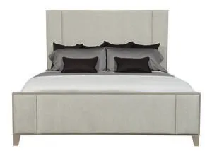 Product Image 1 for Linea Upholstered Cerused Greige Panel Bed from Bernhardt Furniture