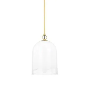 Product Image 1 for Lennon 1-Light Modern Etched Glass Small Bell Pendant from Mitzi