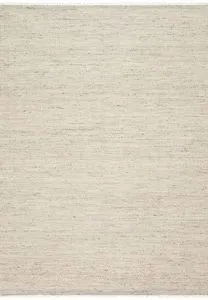 Omen Mist Rug in neutral tones with subtle chevron waves, hand-woven from jute, wool, and cotton