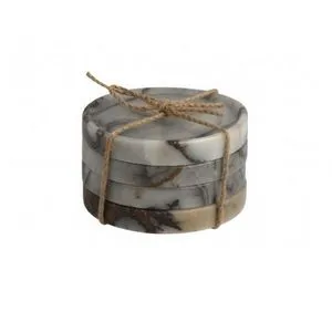 Product Image 1 for Set of 4 Gray Marble Coasters from BIDKHome