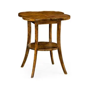 Product Image 1 for Quatrefoil Country Walnut Lamp Table from Johnathan Charles