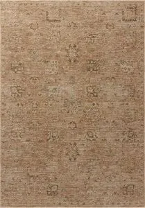 Willa Clay Multi power-loomed area rug with traditional Turkish motifs in sand and pale sky tones