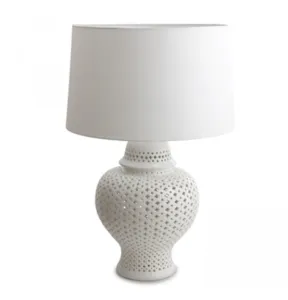 Product Image 1 for White Lattice Ginger Jar Lamp from Legend of Asia