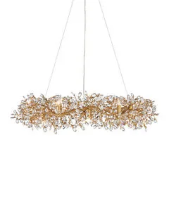 Product Image 1 for Crystal Bud Large Ring Chandelier from Currey & Company