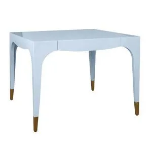 Product Image 2 for Square Tapered Leg Two Drawer Game Table With Antique Brass Foot Caps from Worlds Away
