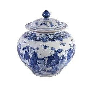 Product Image 1 for Blue & White Ginger Jar W/ Eight Immortals Motif from Legend of Asia