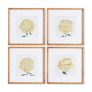Product Image 1 for Chrysanthemum Prints, Set Of 4 from Napa Home And Garden