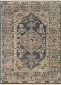 Product Image 2 for Reign Hand-Knotted Black / Tan Rug - 9' x 12' from Surya