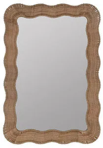 Product Image 1 for Logan Natural Scalloped Rattan Mirror from Cooper Classics