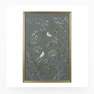 Product Image 1 for Buckhead Silver Cockatoo Panel from Chelsea House