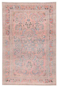 Product Image 5 for Pippa Medallion Pink / Light Blue Area Rug from Jaipur 