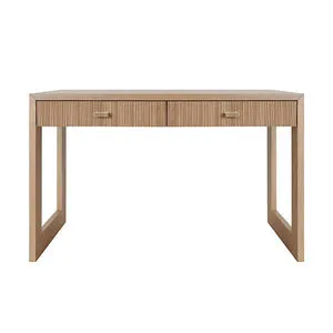 Product Image 1 for Larkin Two Drawer Desk With Fluted Detail In Natural Oak from Worlds Away