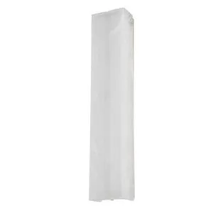 Large vertical alabaster wall sconce with warm backlit glow and subtle aged brass accents