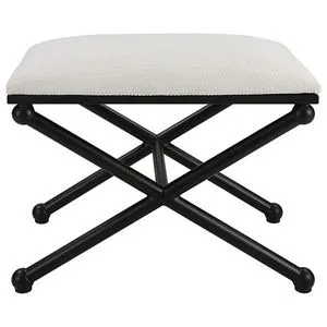 Product Image 3 for Andrews White Small Bench from Uttermost