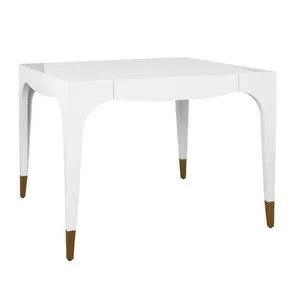 Product Image 2 for Square Tapered Leg Two Drawer Game Table With Antique Brass Foot Caps from Worlds Away