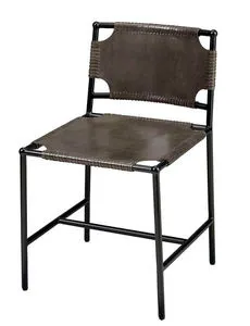 Product Image 1 for Asher Grey Leather Dining Chair from Jamie Young