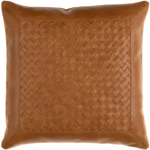 Product Image 1 for Lawdon Brown Leather Pillow from Surya