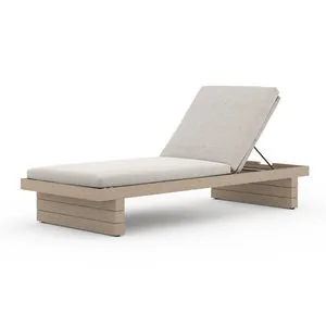 Product Image 1 for Leroy Outdoor Chaise   Washed Brown from Four Hands