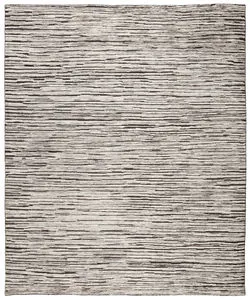 Product Image 1 for Ramsay Hand-Knotted Striped Dark Gray/ Ivory Rug from Jaipur 