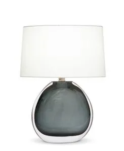 Product Image 1 for Nellie Glass Oval Table Lamp - Grey from FlowDecor