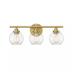 Product Image 1 for Carson Warm Brass 3 Light Bath from Savoy House 