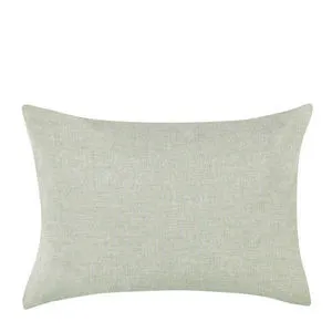 Rectangular sage sham with subtle linen texture and soft muted green color