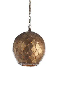 Product Image 2 for Osgood Gold Leaf Iron Pendant from Arteriors