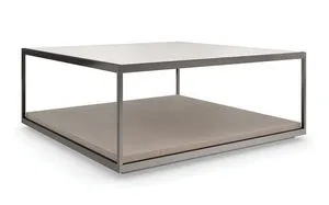 Product Image 1 for White Marble Modern Square Cartesian Cocktail Table from Caracole