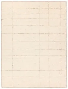 Product Image 1 for Nasim Handknotted Striped Cream Rug from Jaipur 