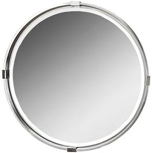 Product Image 2 for Uttermost Tazlina Brushed Nickel Round Mirror from Uttermost