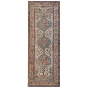 Product Image 1 for Arkansas Southwestern Medallion Blue/ Red Rug - 3' x 10' from Jaipur 