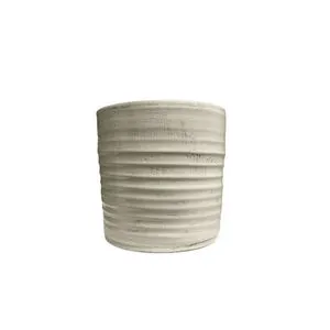Product Image 1 for Casserole White Terracotta Planter Dia 10.6" from BIDKHome