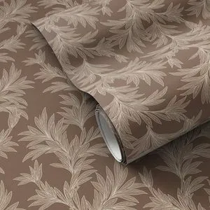 Product Image 1 for Lush Leaves Taupe I Wallpaper by Getty Images from Four Hands