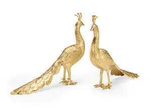 Product Image 1 for Ralph Brass Peacocks, Set of 2 from Chelsea House