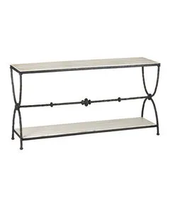 Product Image 1 for Agora White Travertine Console Table from Currey & Company