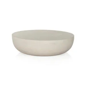 Product Image 1 for Basil Outdoor Round Aluminum Coffee Table - Matte White Cast Aluminum from Four Hands