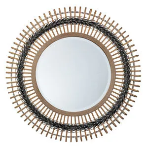 Product Image 1 for Grove Braided Mirror in Grey & Natural Bamboo from Jamie Young