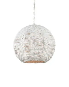 Product Image 1 for Octavia Large White Pendant from Currey & Company