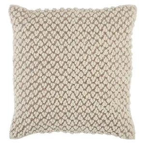 Product Image 3 for Madur Textured Ivory/ Light Taupe Throw Pillow 22 inch from Jaipur 