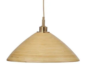 Product Image 1 for Spun 1-Light Natural Bamboo Pendant from Jamie Young